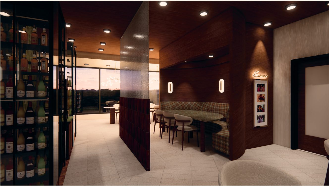 Restaurant Essence, Section banquette